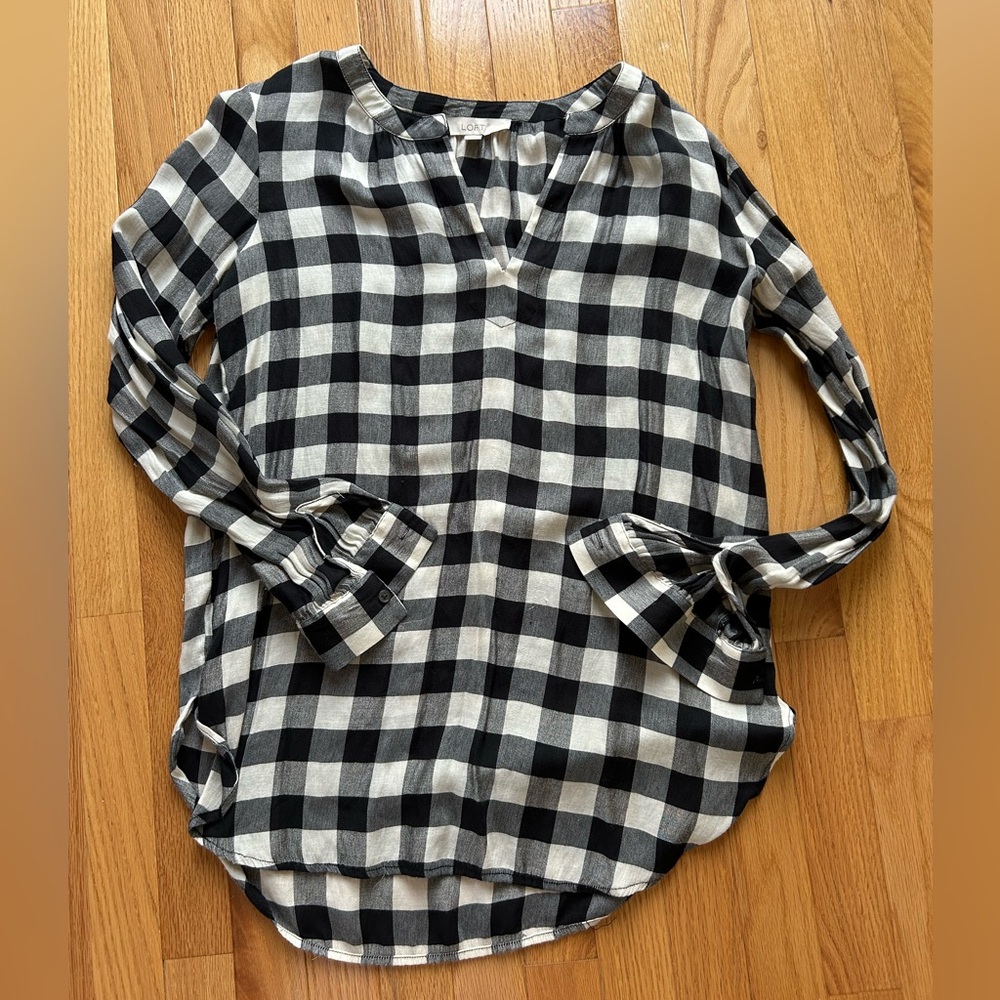 LOFT Gingham Blouse